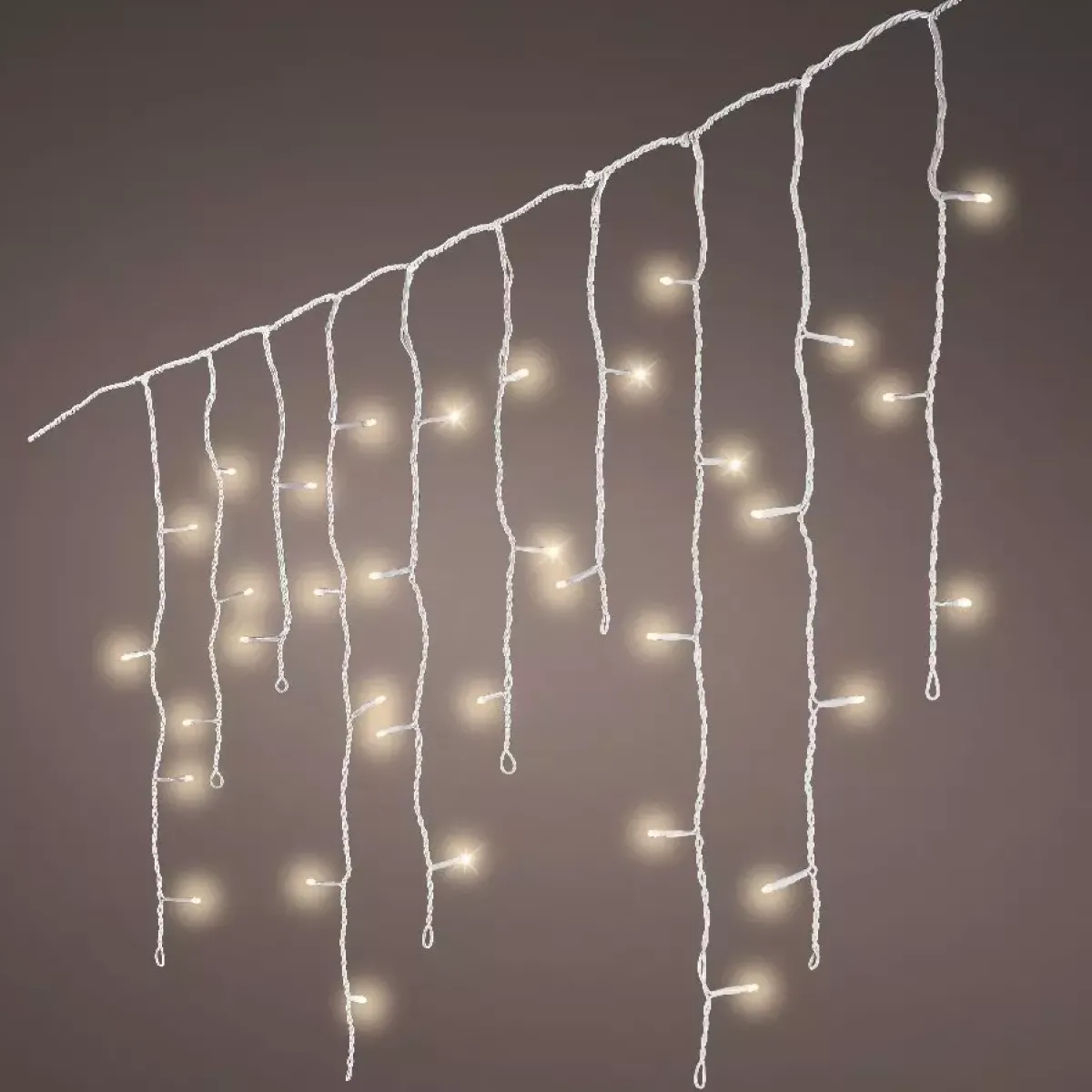 EMINZA Ghirlande Di Luci-Stalattitie luminosa lung.11 m Bianco caldo 259 LED CB