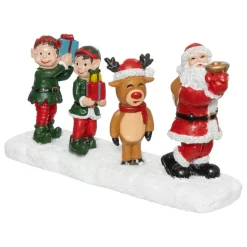 FEERIC LIGHTS Personaggi E Accessori Per Villaggio-Statuetta per villaggio (H6,5 cm) Babbo Natale e folletti