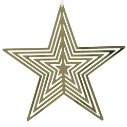 KAEMINGK Addobbi Natalizi-Stella di Natale da appendere in metallo (D10 cm) Santa Luce