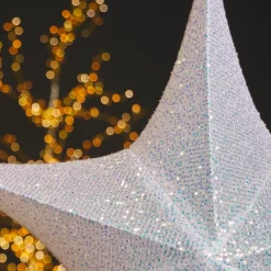 KAEMINGK Decorazioni E Oggetti Natalizi-Stella di Natale da appendere (D80 cm) Natale luccicante iridescente