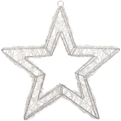 KOOPMAN Oggetti Decorativi E Illuminati-Stella luminosa da appendere 500 Micro LED (D38 cm) Star Light e bianco caldo