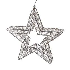 KOOPMAN Oggetti Decorativi E Illuminati-Stella luminosa da appendere 500 Micro LED (D38 cm) Star Light e bianco caldo