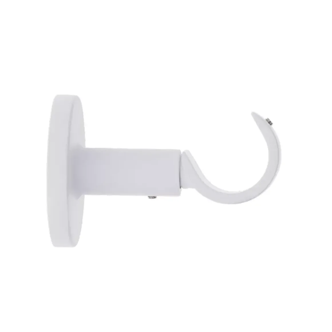 Supporto bastone tenda a piattina fisso (L65 / D28 mm) Lino Bianco opaco