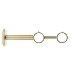 Supporto doppio fisso per asta in metallo (L190 cm / D28 mm) Lino Oro