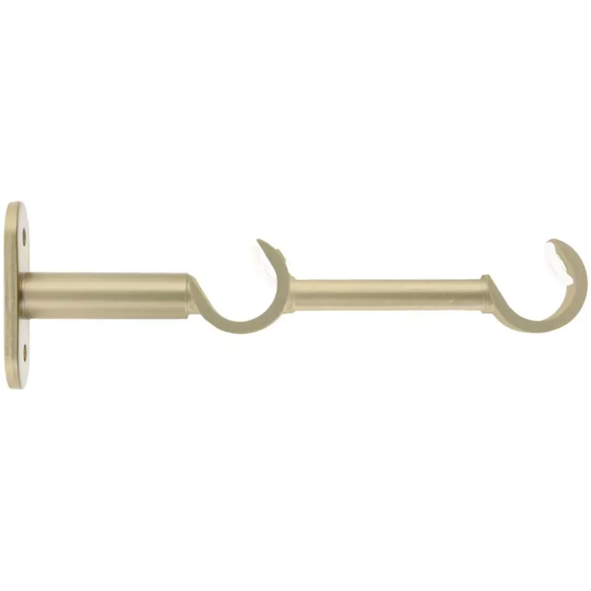 Supporto doppio per asta fissa in metallo (L16 cm / D20 mm) Jim Gocciolatoio Oro