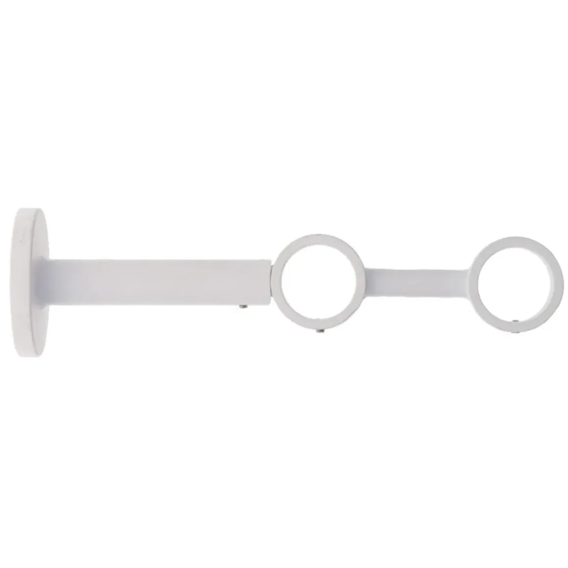 Supporto doppio regolabile (L190 - 230 / D28) Lino Bianco opaco