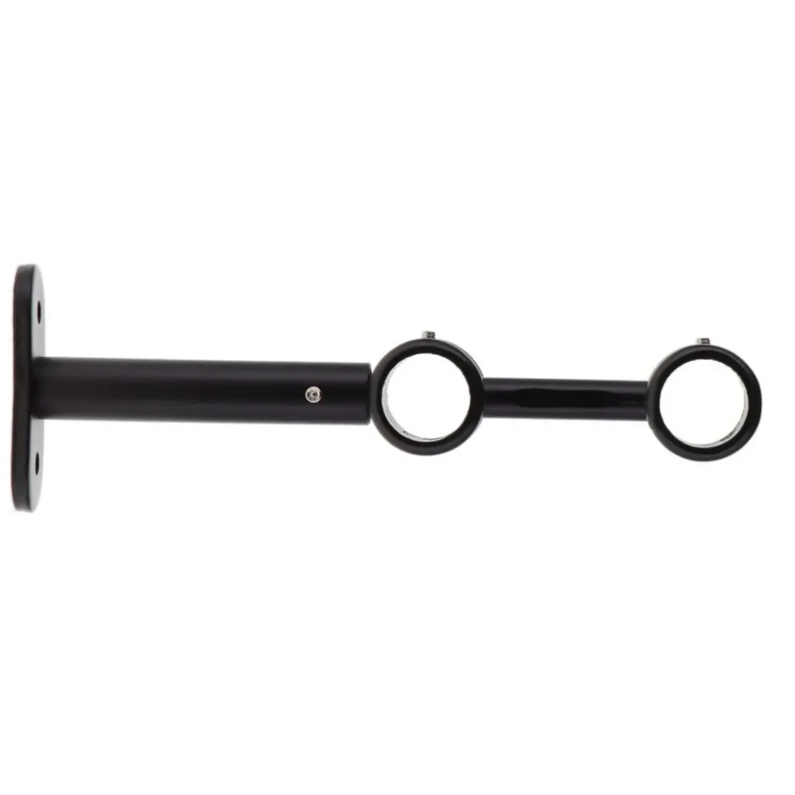 Supporto doppio regolabile (L150 / D20) Jim Nero opaco