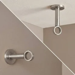 Supporto regolabile (L75/L85 - Ø28 mm) Argento opaco