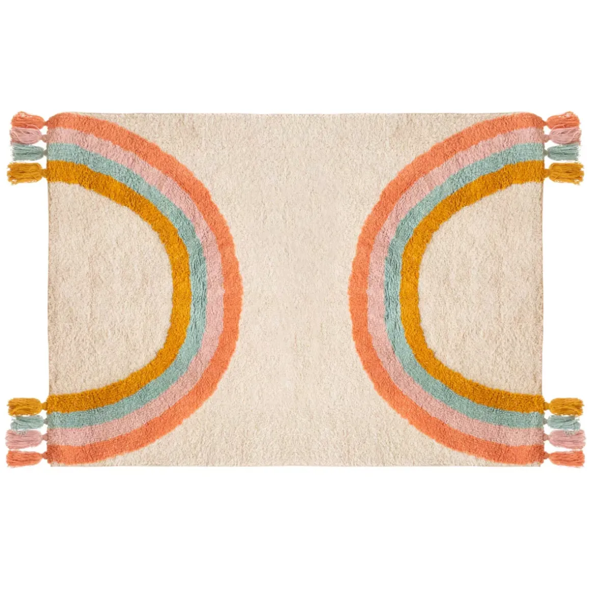 Tappeto cotone bambino (150 x 100 cm) Arcobaleno Multicolore