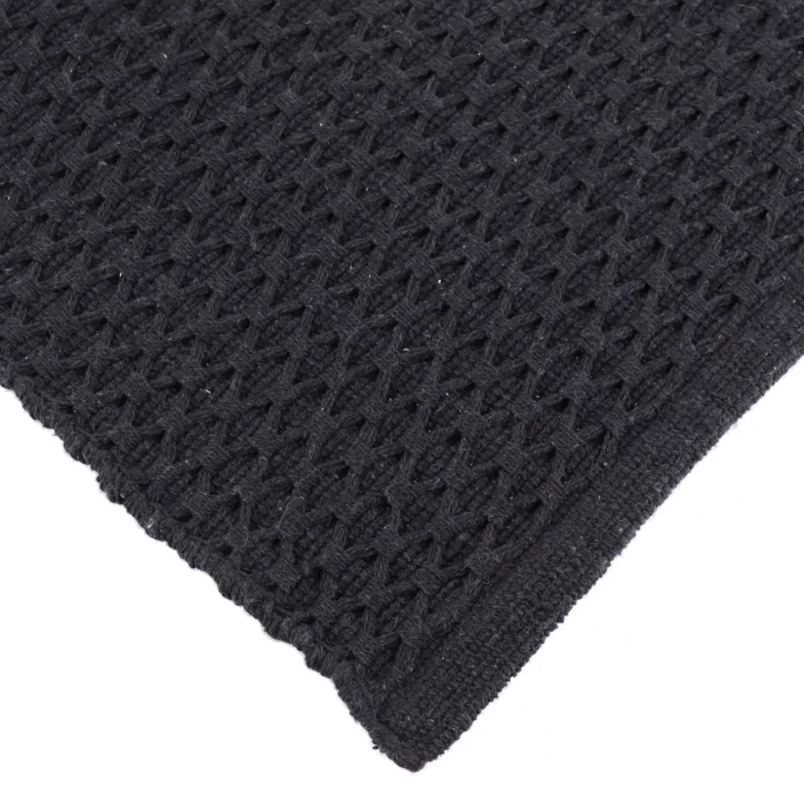 Tappeto cotone intrecciato (45 x 90 cm) Rosario Nero