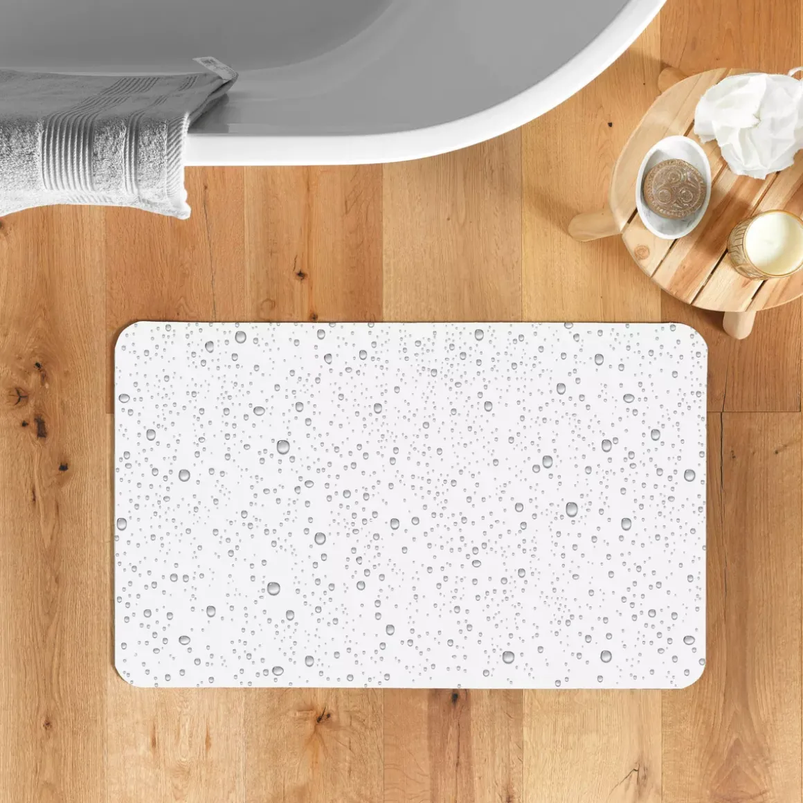 Tappeto da bagno antiscivolo (80 x 50 cm) Splash Grigio
