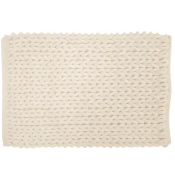 Tappeto da bagno in cotone (50 x 80 cm) Ariel Ecru