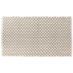 Tappeto da bagno in microfibra a maglia (45 x 90 cm) Cuzco Tortora e Beige