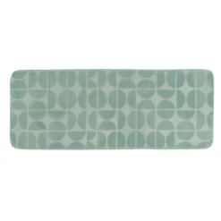 Tappeto da bagno rettangolare in memory foam (45 x 120 cm) Motivo Verde eucalipto