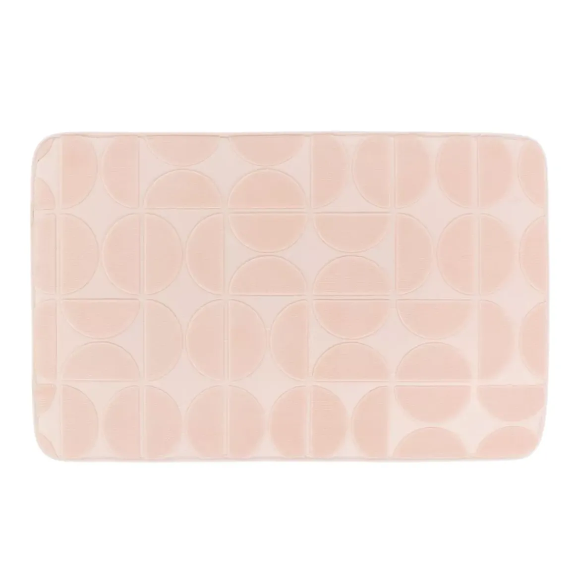 Tappeto da bagno rettangolare in memory foam (50 x 80 cm) Motivo Rosa cipria