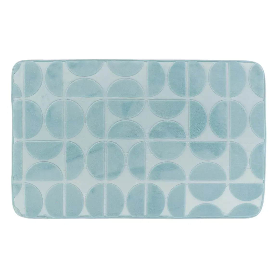 Tappeto da bagno rettangolare in memory foam (50 x 80 cm) Motivo Azzurro