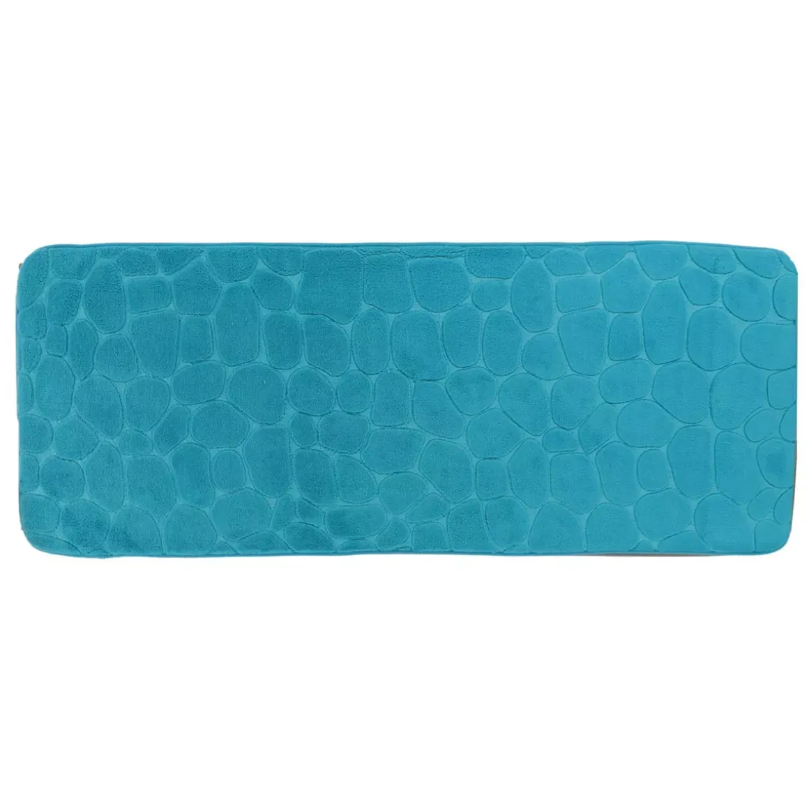 Tappeto da bagno rettangolare memory foam (50 x 120 cm) Galeo Blu ottanio