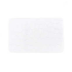 Tappeto da bagno rettangolare memory foam (50 x 80 cm) Galeo Bianco