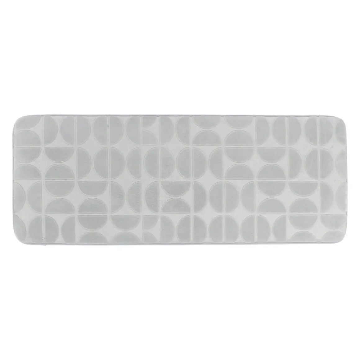 Tappeto da bagno rettangolare in memory foam (45 x 120 cm) Motivo Grigio chiaro
