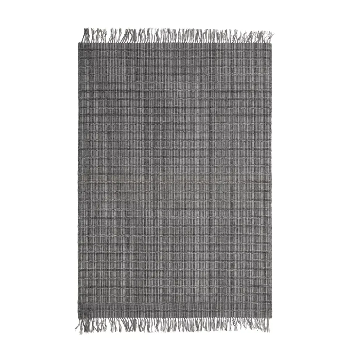 Tappeto da soggiorno rettangolare in materiale riciclato (140 x 200 cm) Priya Grigio