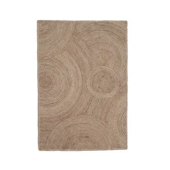 Tappeto da soggiorno rettangolare in juta intrecciata a mano (140 x 200 cm) Neha Beige
