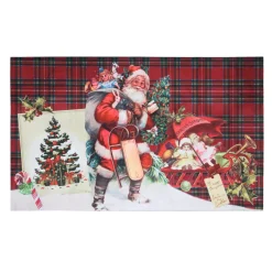 STOF Plaid E Cuscini Di Natale-Tappeto di Natale (75 cm) Rubber Bordeaux