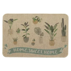 Tappeto d'ingresso antiscivolo (40 x 60 cm) Home Sweet Home Beige