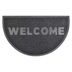 Tappeto d'ingresso demi-lune PVC (75 cm) Welcome Nero