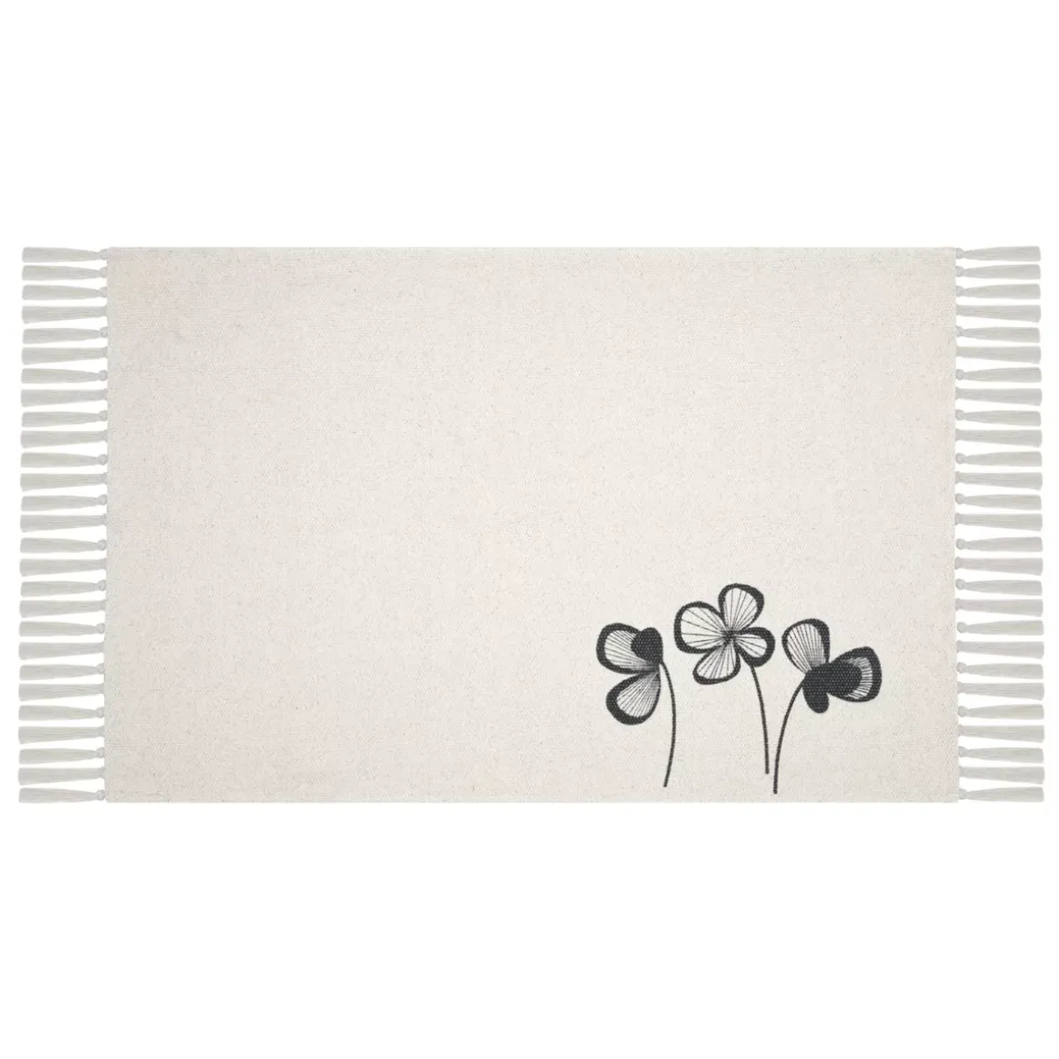 Tappeto in cotone (60 x 90 cm) Tilda Ecru