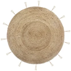Tappeto juta (Ø80 cm) Lurex Cosy Beige
