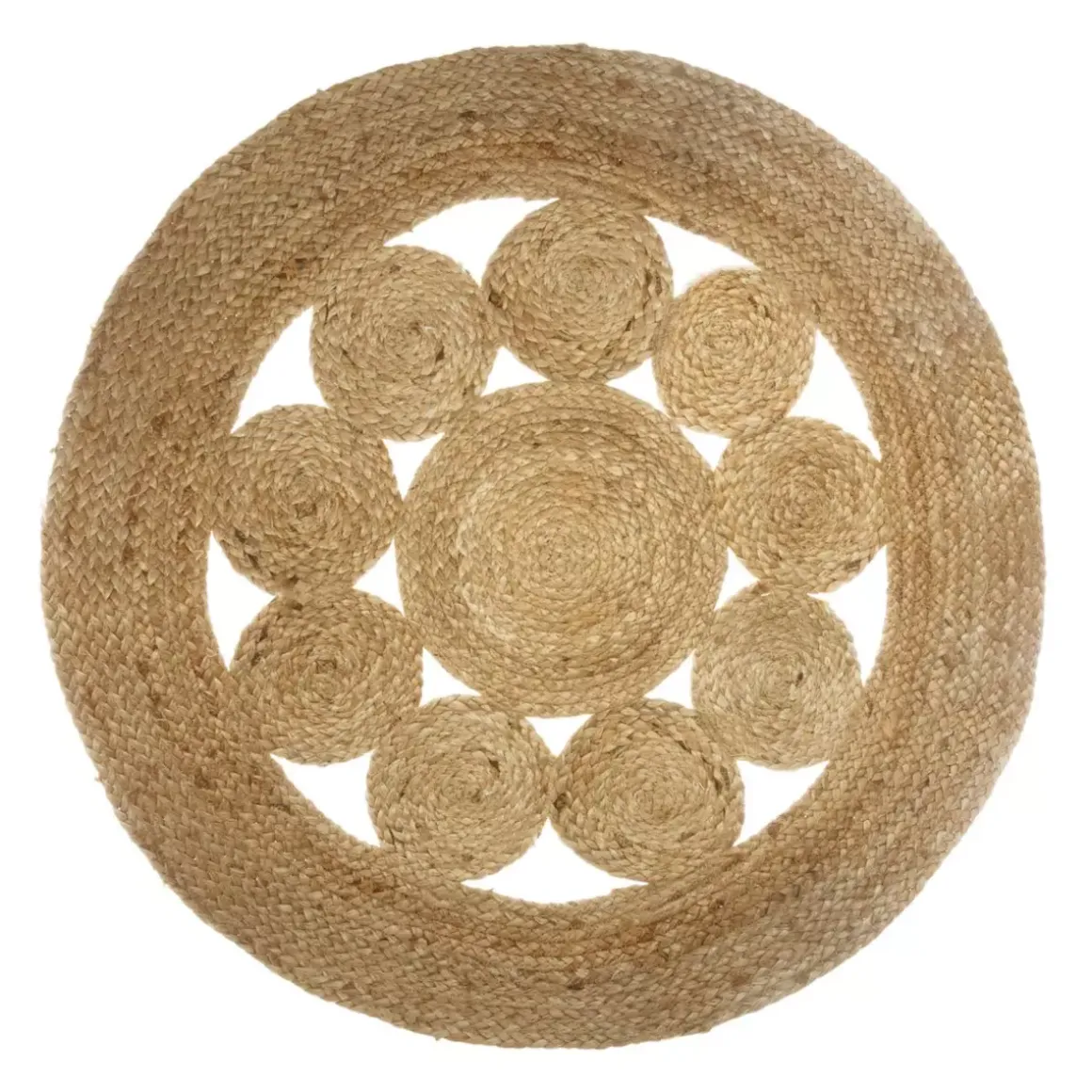 Tappeto juta (D80 cm) Giusti Beige naturale