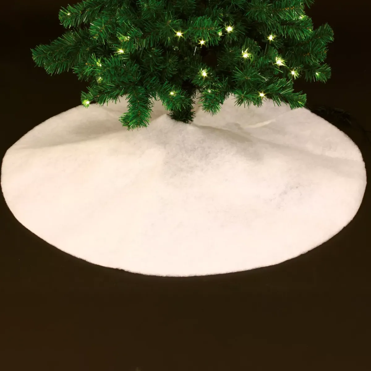 JJA Accessori Per Albero Di Natale-Tappeto per albero di Natale (D100 cm) Effetto neve