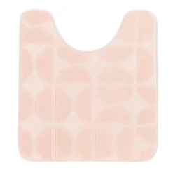 Tappeto per wc con memoria di forma (45 x 50 cm) Motivo Rosa cipria