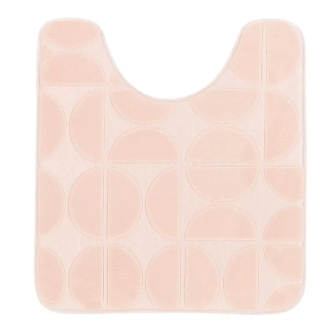 Tappeto per wc con memoria di forma (45 x 50 cm) Motivo Rosa cipria