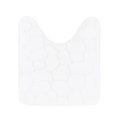 Tappeto per wc sagomato in memory foam (45 x 50 cm) Galeo Bianco