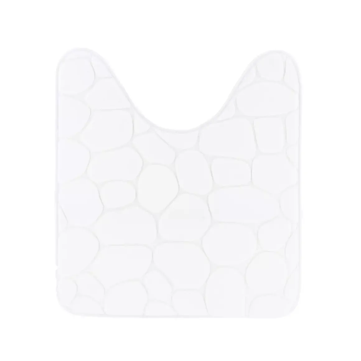 Tappeto per wc sagomato in memory foam (45 x 50 cm) Galeo Bianco