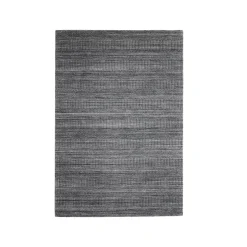Tappeto rettangolare da soggiorno in materiale riciclato (140 x 200 cm) Aiko Grigio