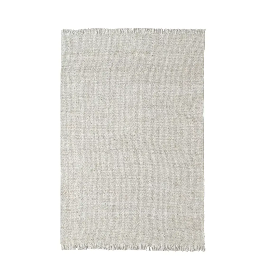 Tappeto rettangolare in lana tessuta per soggiorno (140 x 200 cm) Jacks Beige