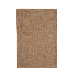 EMINZA Tappeti Soggiorno/Camera-Tappeto rettangolare per soggiorno juta intrecciato a mano (140 x 200 cm) Anaya