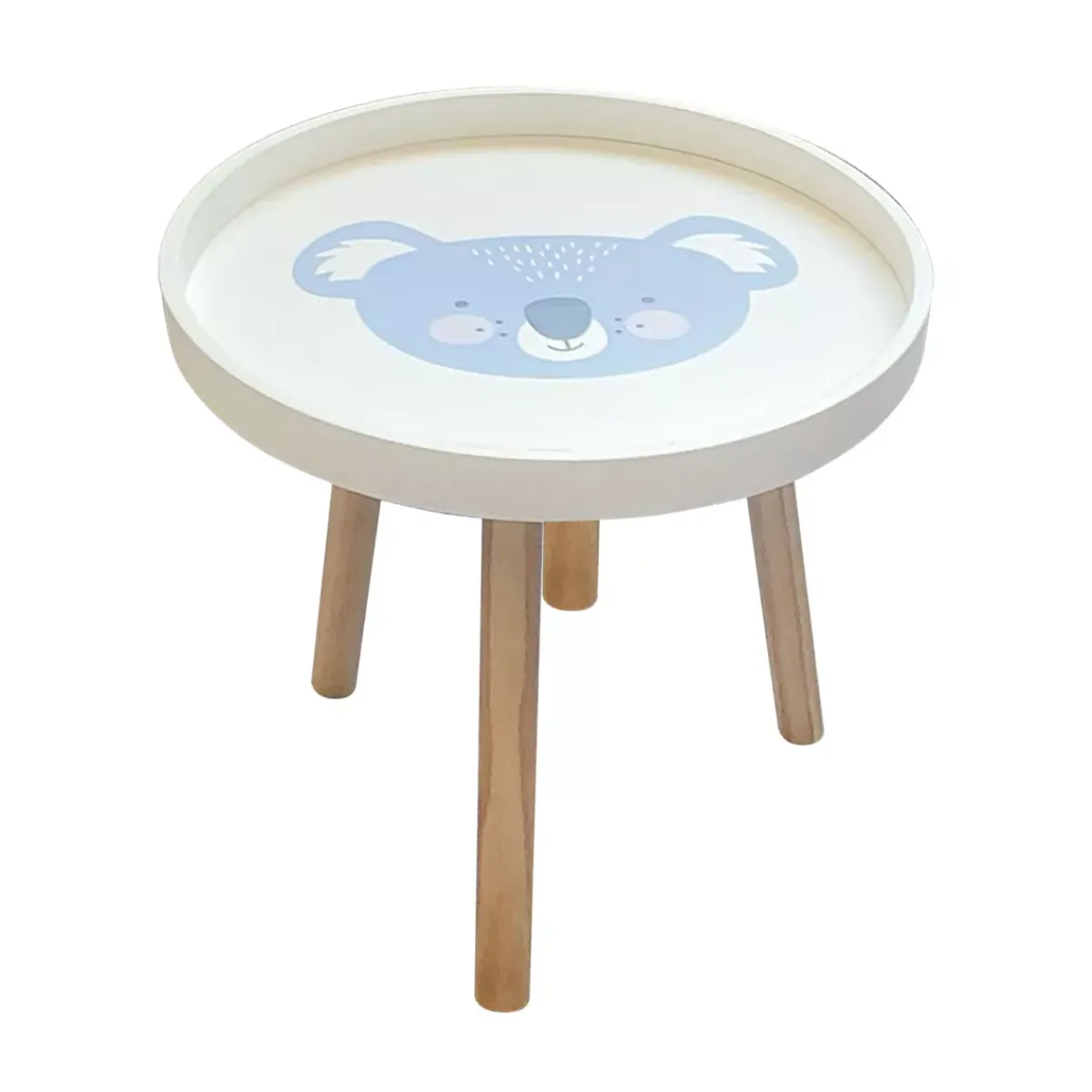 EMINZA Mobili Bambini-Tavolino bambini legno (D30 cm) Koala