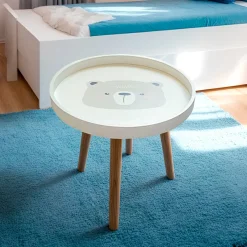 EMINZA Mobili Bambini-Tavolino bambini legno (D33 cm) Orsetto