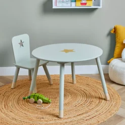 EMINZA Mobili Bambini-Tavolino bambino legno (H44 cm) Stars
