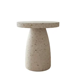 EMINZA Tavolini Da Salotto|Tavolini-Tavolino basso rotondo in magnesio ossidato (H45 cm) Modula Effetto