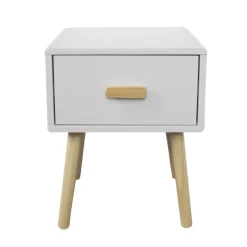EMINZA Mobili Bambini-Tavolino da notte per bambini 1 cassetto in legno (H44 cm) Livio