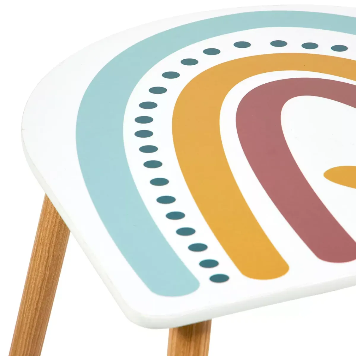 OSTARIA Mobili Bambini-Tavolino e 2 sedie bambini legno Arcobaleno