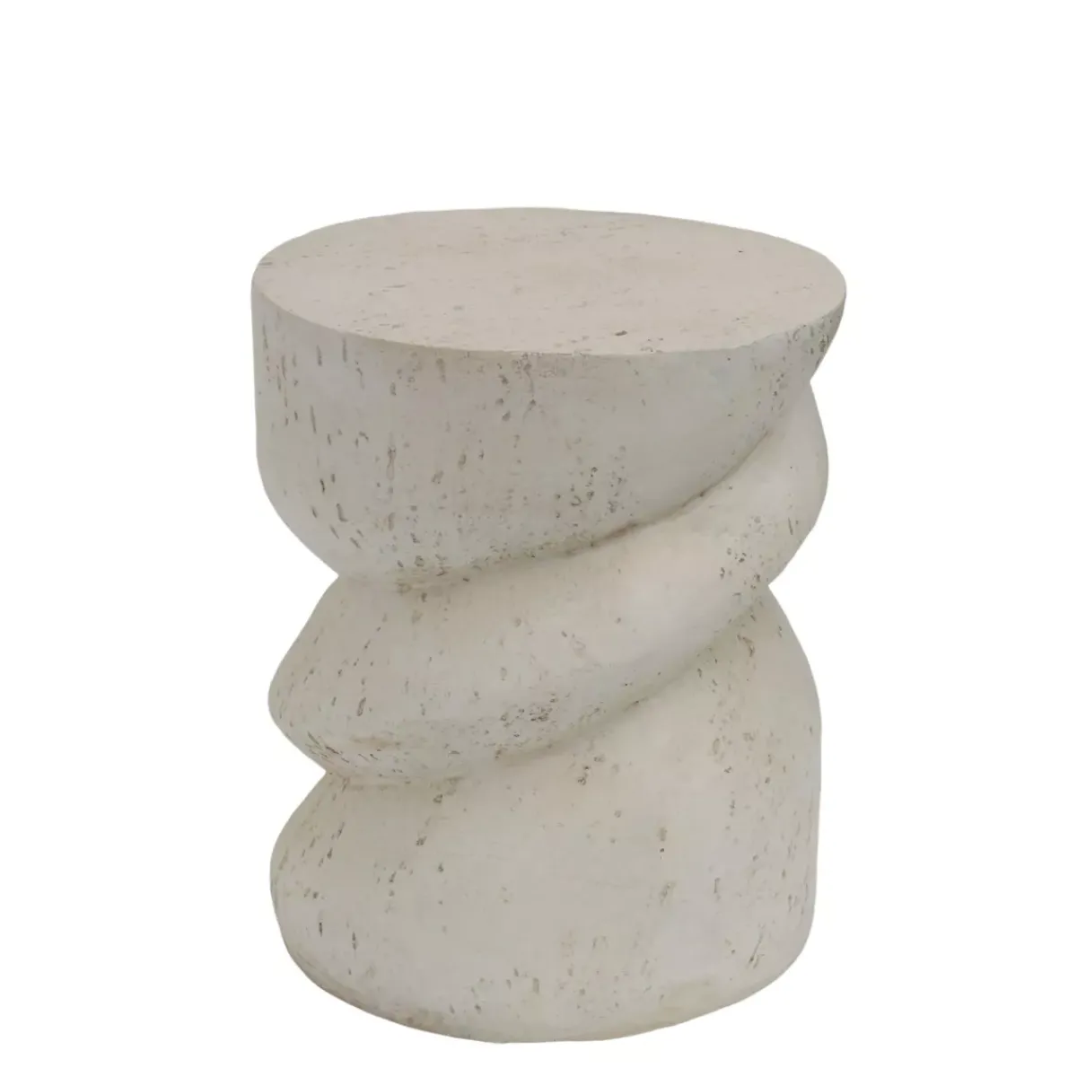 EMINZA Tavolini-Tavolino rotondo in magnesio ossidato (H50 cm) Eterra Effetto