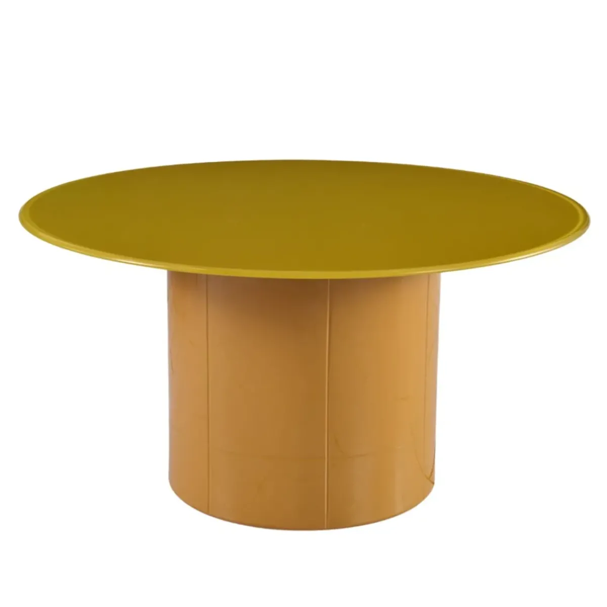 Tavolini Da Salotto-Tavolino rotondo in vetro e MDF (H42 cm) Jila