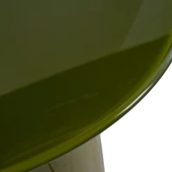 Tavolini Da Salotto-Tavolino rotondo in vetro e MDF (H42 cm) Jila