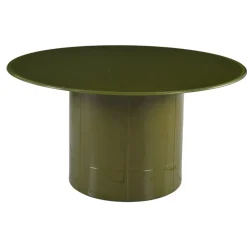Tavolini Da Salotto-Tavolino rotondo in vetro e MDF (H42 cm) Jila