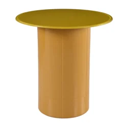 Tavolini Da Salotto-Tavolino rotondo in vetro e MDF (H51 cm) Jila